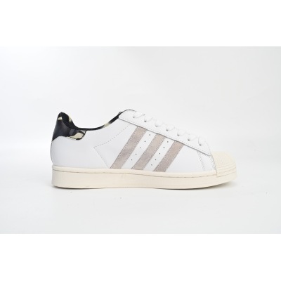 Pkgod adidas Superstar Shoes White Black Gold White 02