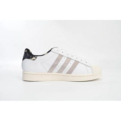 Pkgod adidas Superstar Shoes White Black Gold White 02