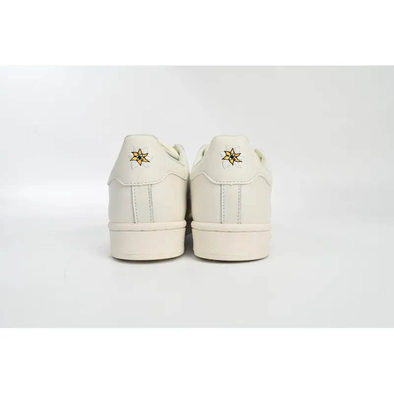 Pkgod adidas Superstar Shoes White Black Gold White Rainbow