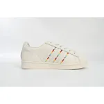 Pkgod adidas Superstar Shoes White Black Gold White Rainbow