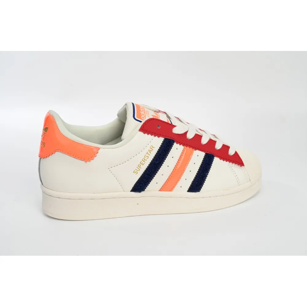 Pkgod adidas Superstar Shoes White Black Gold White Red