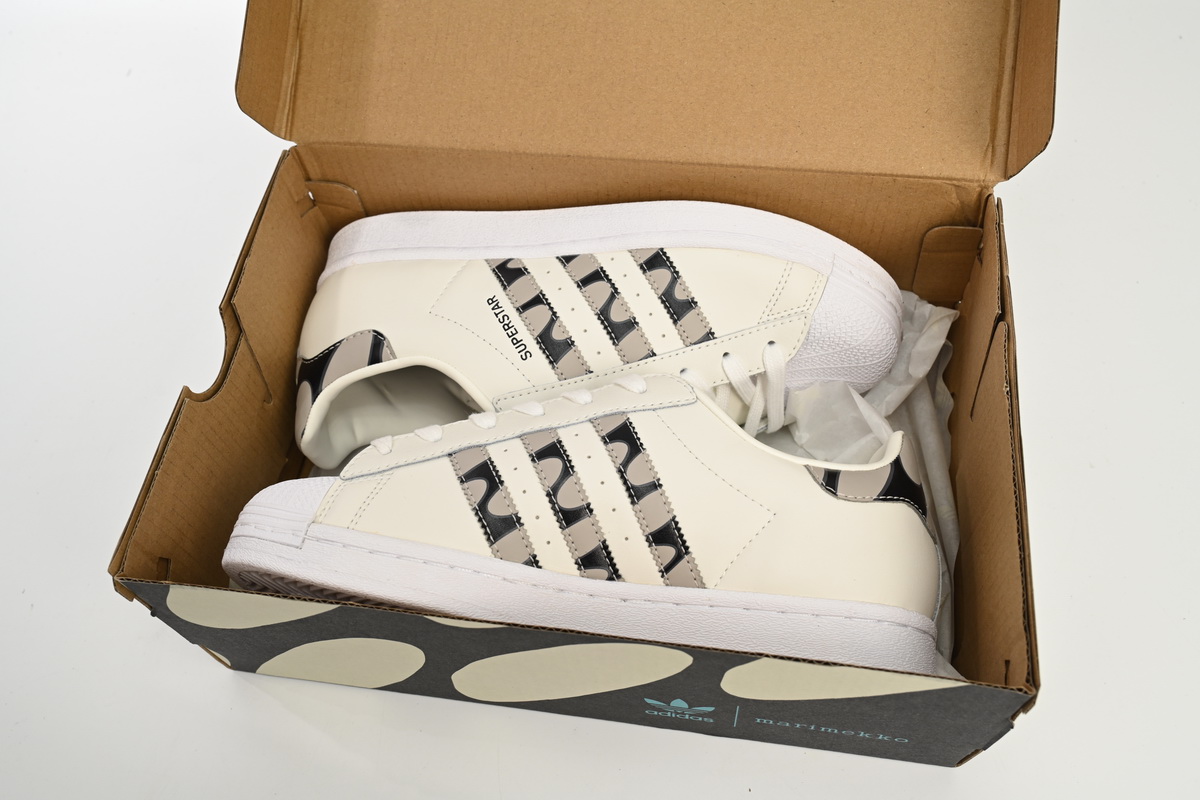 Pkgod adidas Superstar Shoes White Co Branded Black And White