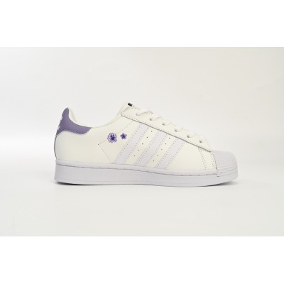 Pkgod adidas Superstar Shoes White New White Purple 02