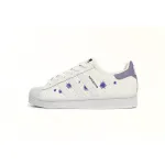 adidas Superstar Shoes White New White Purple HQ4288