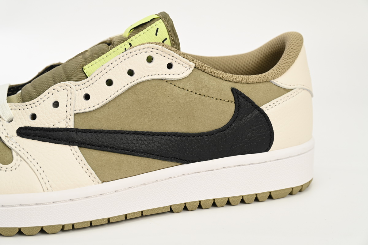 Pkgod Jordan 1 Retro Low Golf Travis Scott Neutral Olive