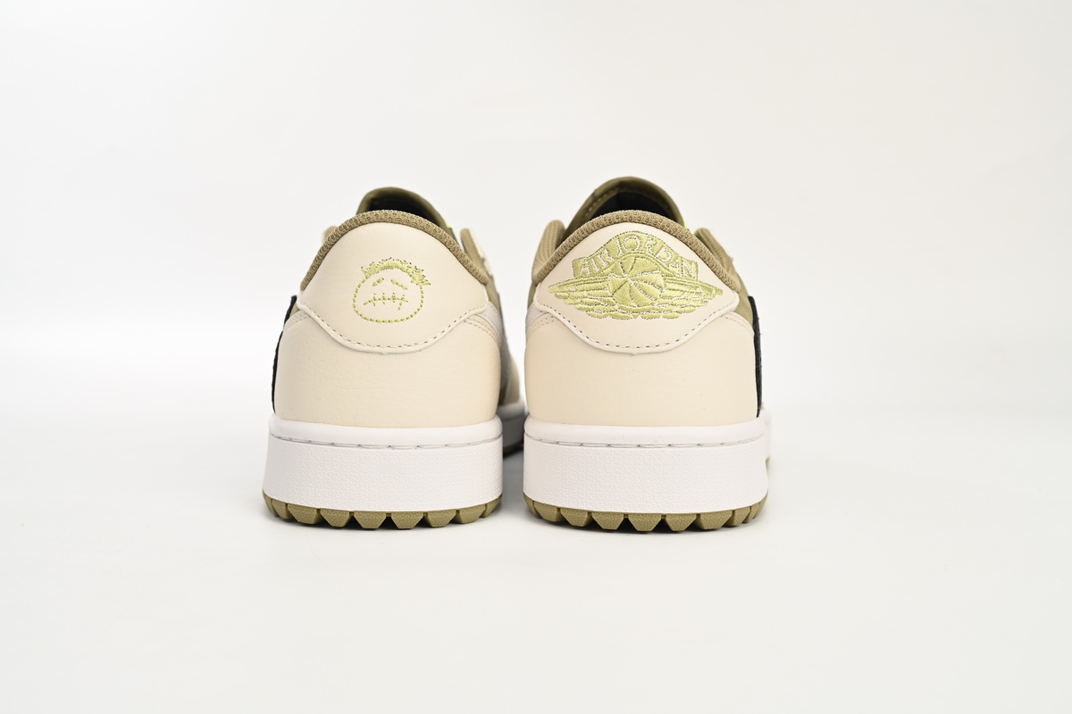 Pkgod Jordan 1 Retro Low Golf Travis Scott Neutral Olive