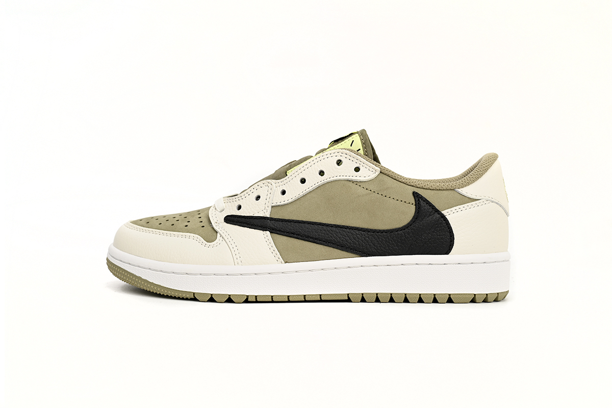 Travis Scott x Air Jordan 1 Low Black, White, Green FZ3124-200