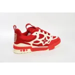 Louis Vuitton Leather lace up Fashionable Board Shoes Red