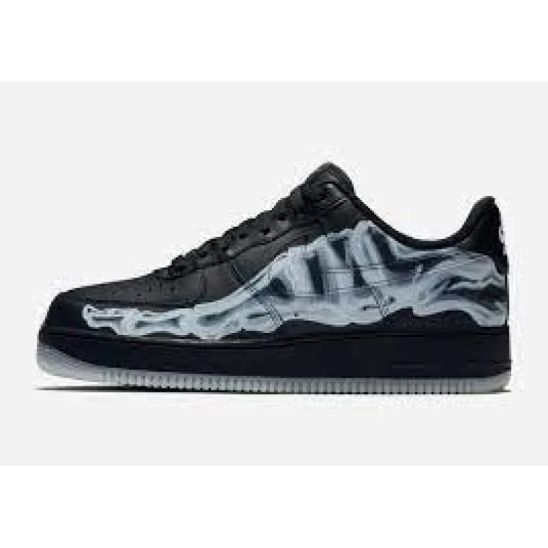  Pkgod Nike Air Force 1 Low Black Skeleton Halloween