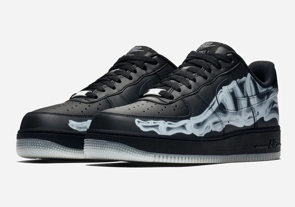 Pkgod Nike Air Force 1 Low Black Skeleton Halloween(2019)