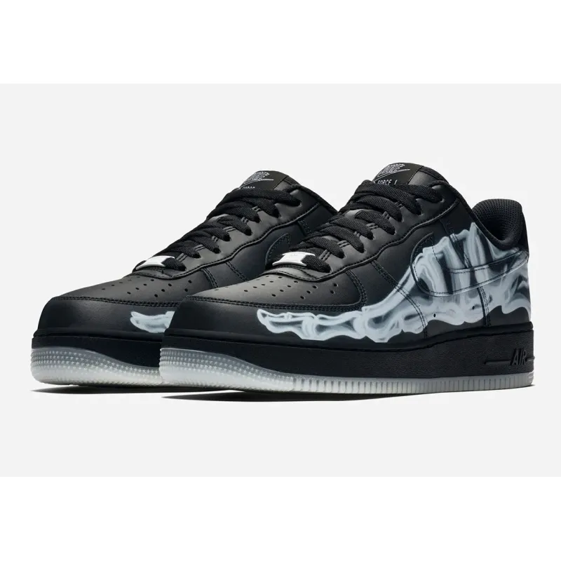  Pkgod Nike Air Force 1 Low Black Skeleton Halloween