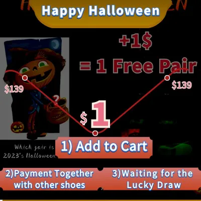 $1 Get 1 Free Pair Shoes & Stockxshoes Halloween Sale 01