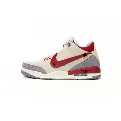  Pkgod Air OFF WHITHE X Air Jordan 3 Beige 01