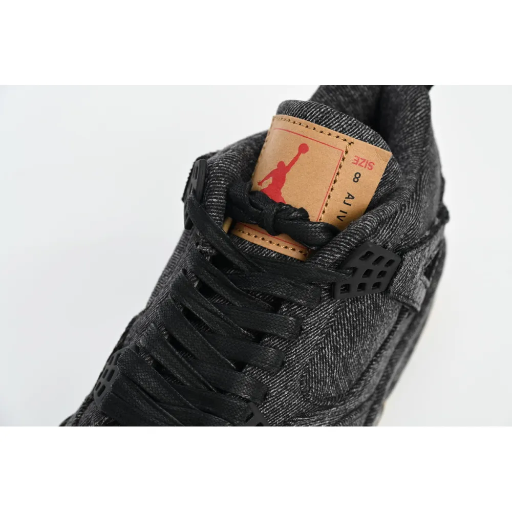 Pkgod Air Jordan 4 Retro Levi's Black  