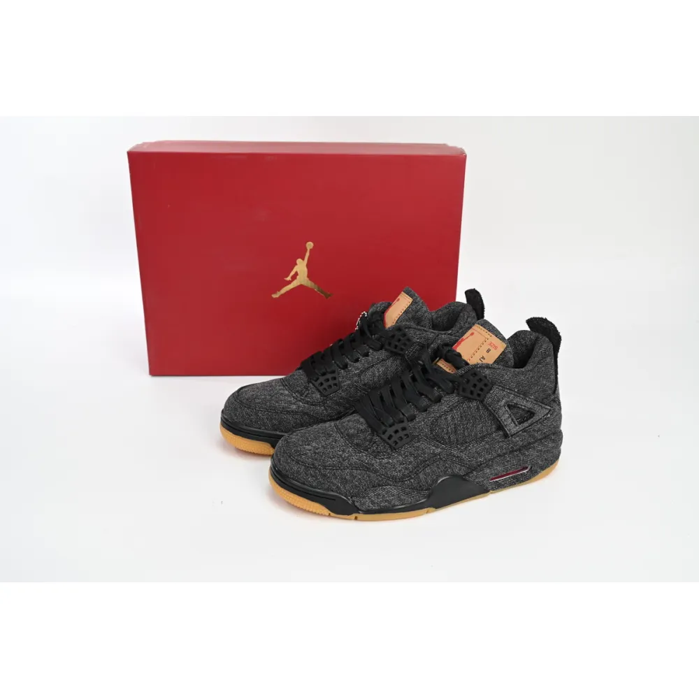 Pkgod Air Jordan 4 Retro Levi's Black  