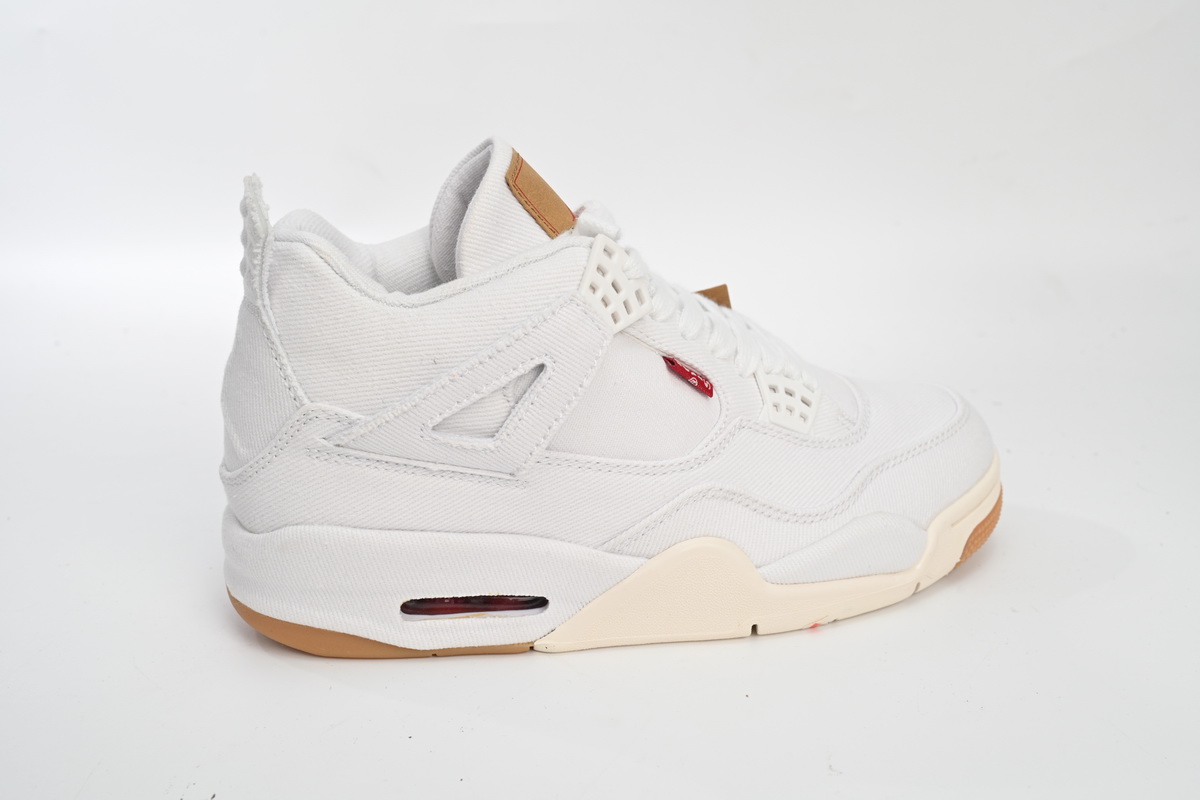  Pkgod Air Jordan 4 Retro Levi's White
