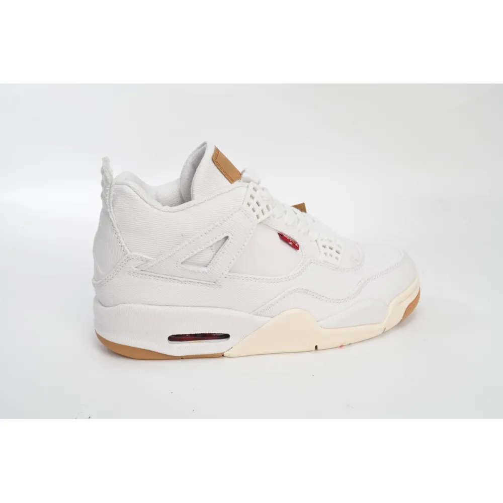  Pkgod Air Jordan 4 Retro Levi's White