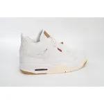  Pkgod Air Jordan 4 Retro Levi's White