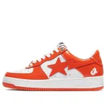 A Bathing Ape Bape Sta Patent Leather Orange White 1I70-191-002