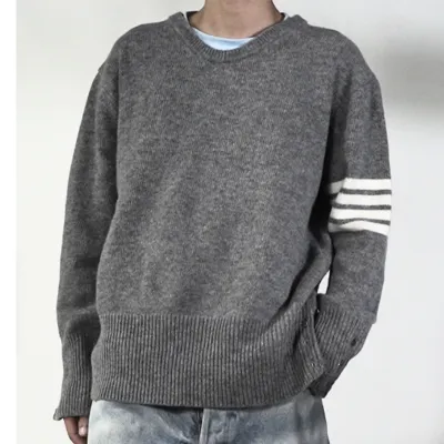 Top Quality Thom Browne 4-Bar Stripe Shetland Wool Sweater MKA317A01085   01