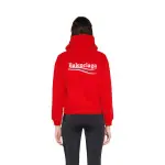  Top Quality WOMEN'S POLITICAL CAMPAIGN SHRUNK ZIP-UP HOODIE SMALL FIT IN RED 623451TKVI96040  