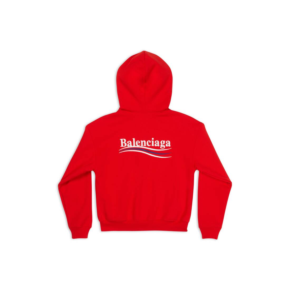      WOMEN'S POLITICAL CAMPAIGN SHRUNK ZIP-UP HOODIE SMALL FIT IN RED 623451TKVI96040   