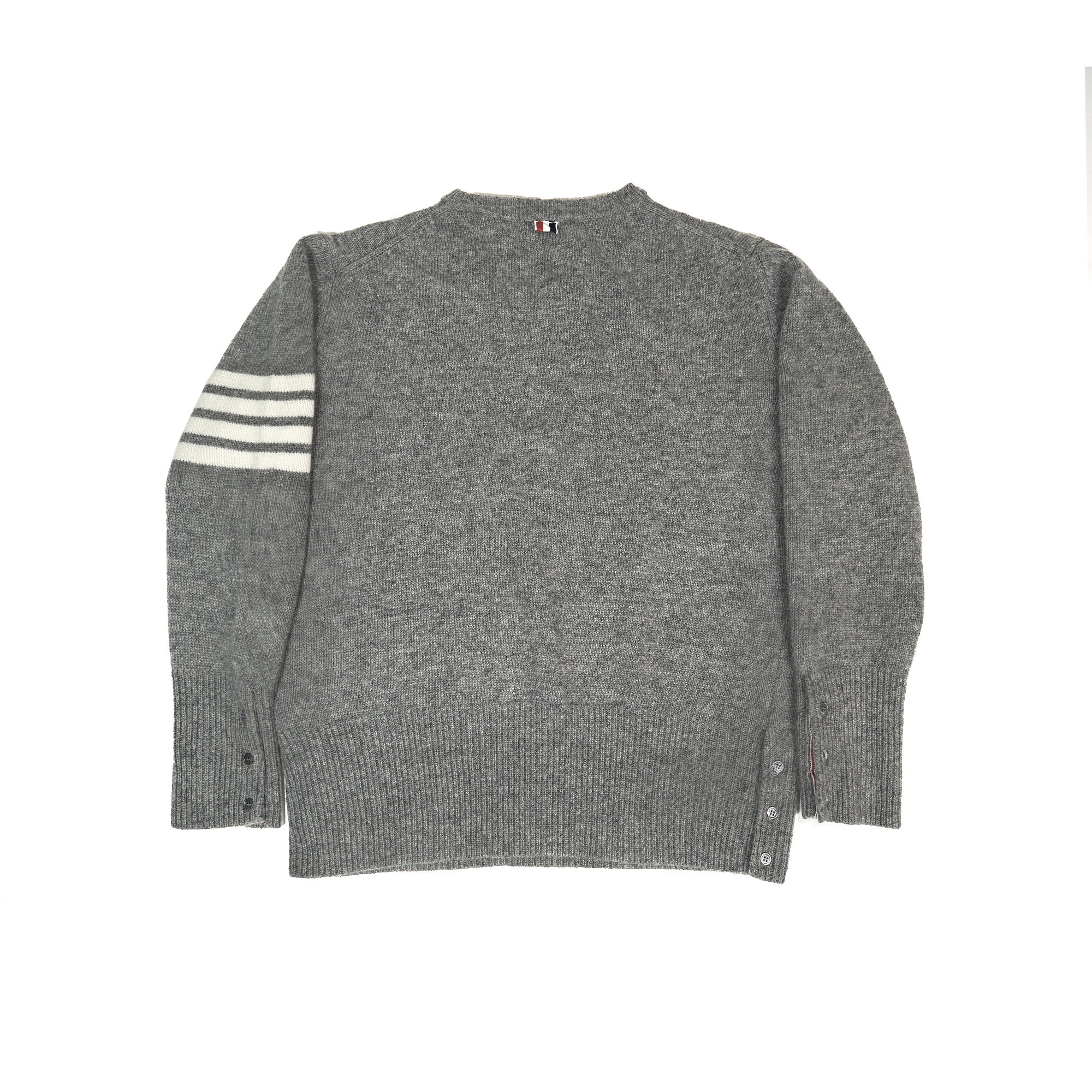     Thom Browne 4-Bar Stripe Shetland Wool Sweater MKA317A01085  
