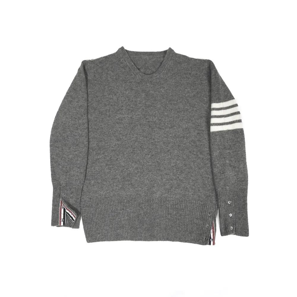 Top Quality Thom Browne 4-Bar Stripe Shetland Wool Sweater MKA317A01085  