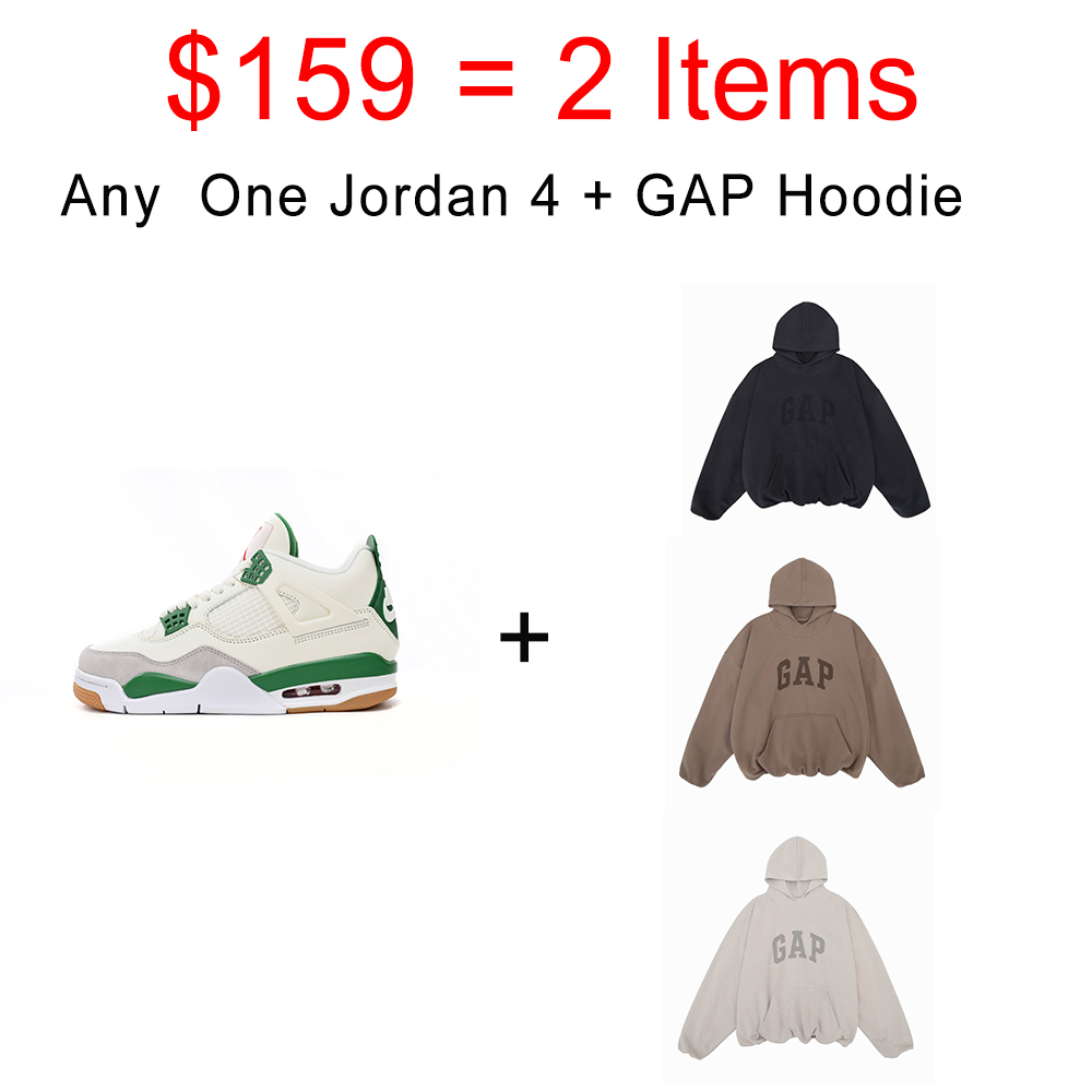 {Hot Sale Combination}Top Quality Pkgod  Air Jordan 4s & Gap Hoodie - 2 items 