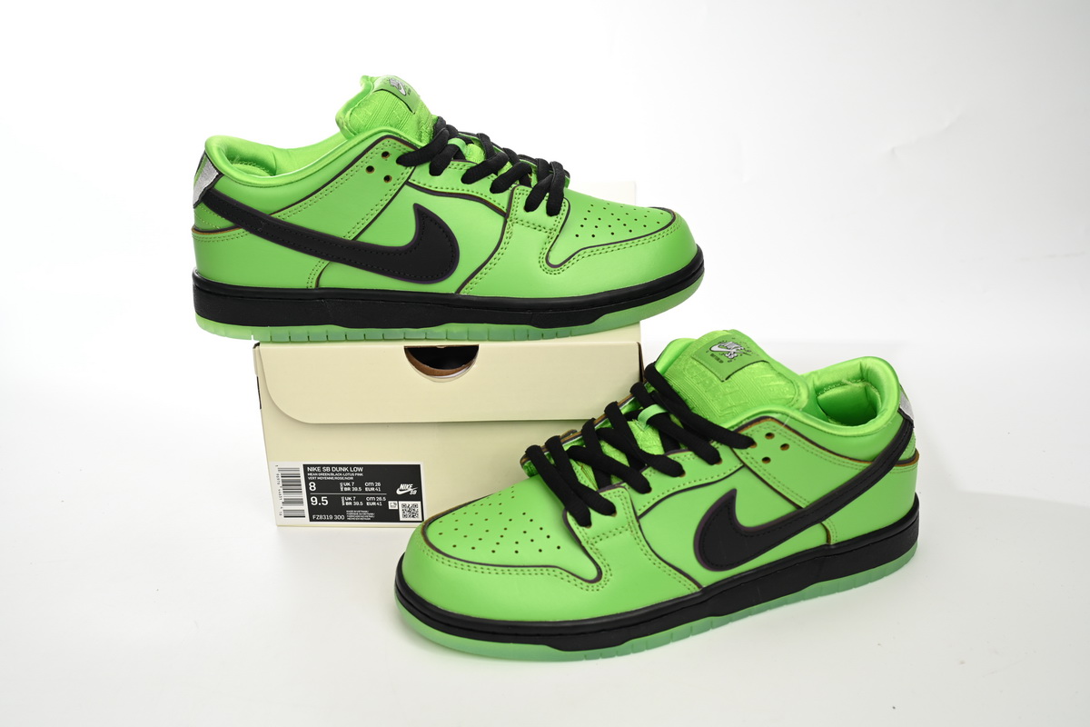 Pkgod Nike SB Dunk Low The Powerpuff Girls Buttercup