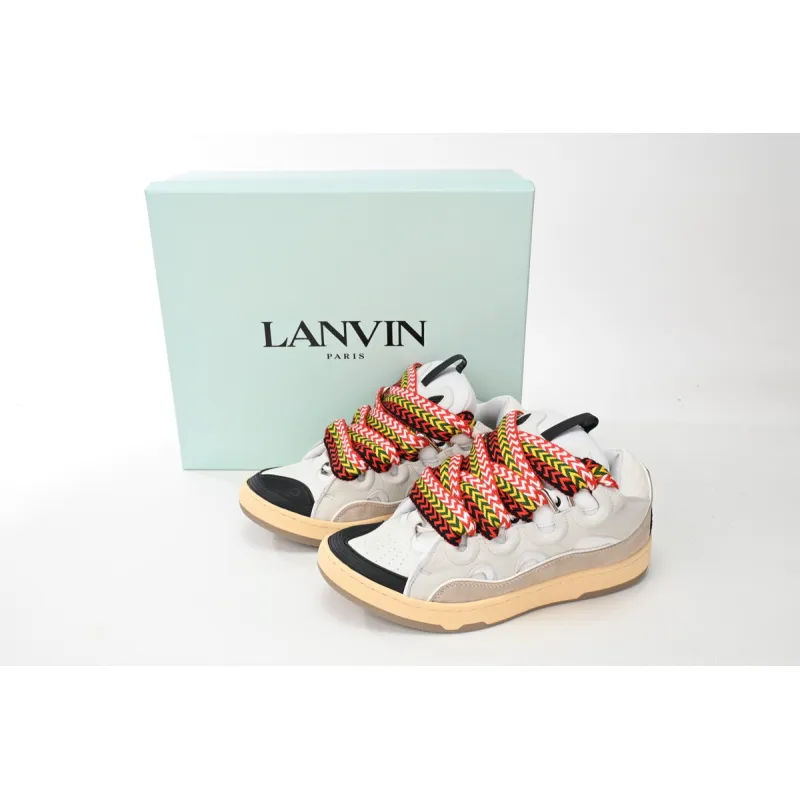  Lanvin Leather Curb White Black Gum