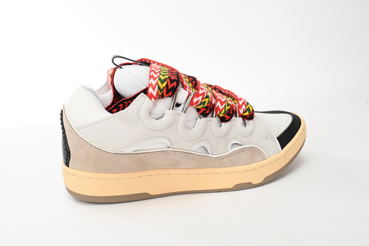  Lanvin Leather Curb White Black Gum