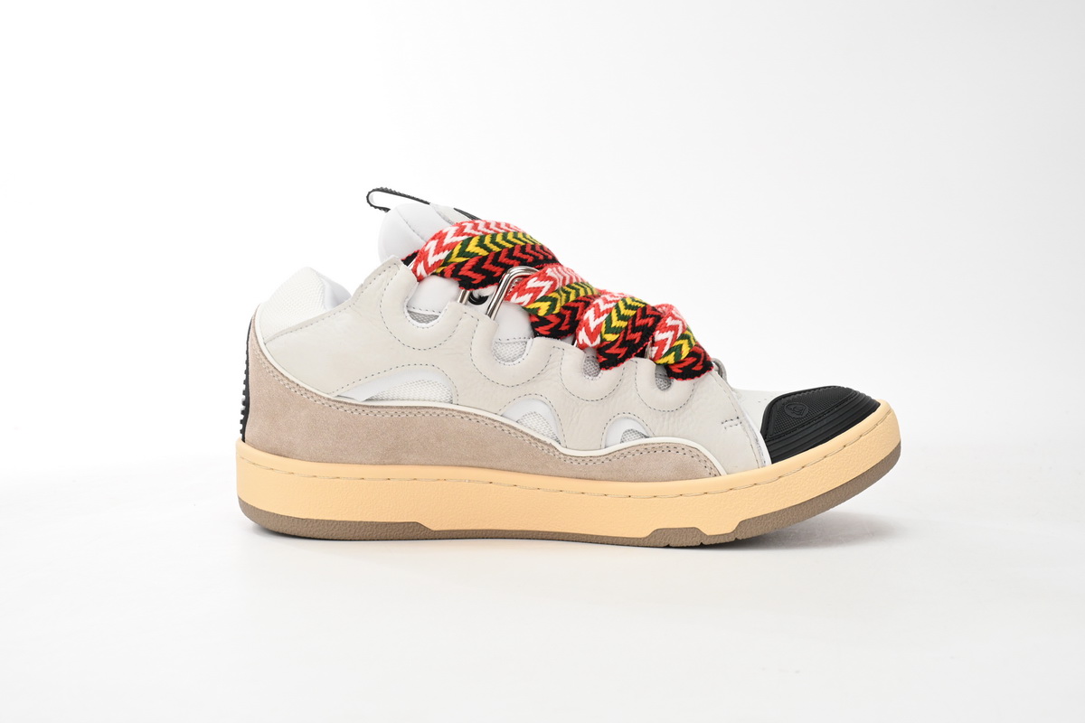  Lanvin Leather Curb White Black Gum
