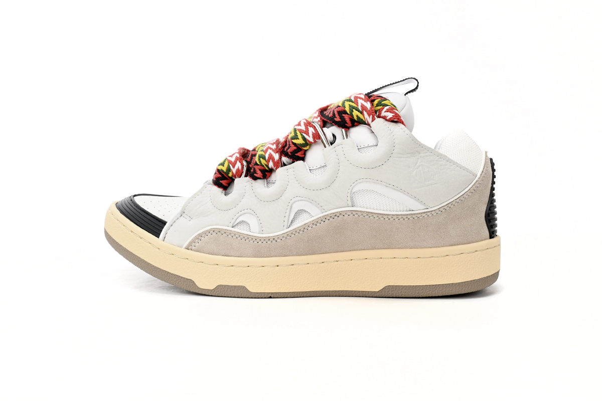  Lanvin Leather Curb White Black Gum