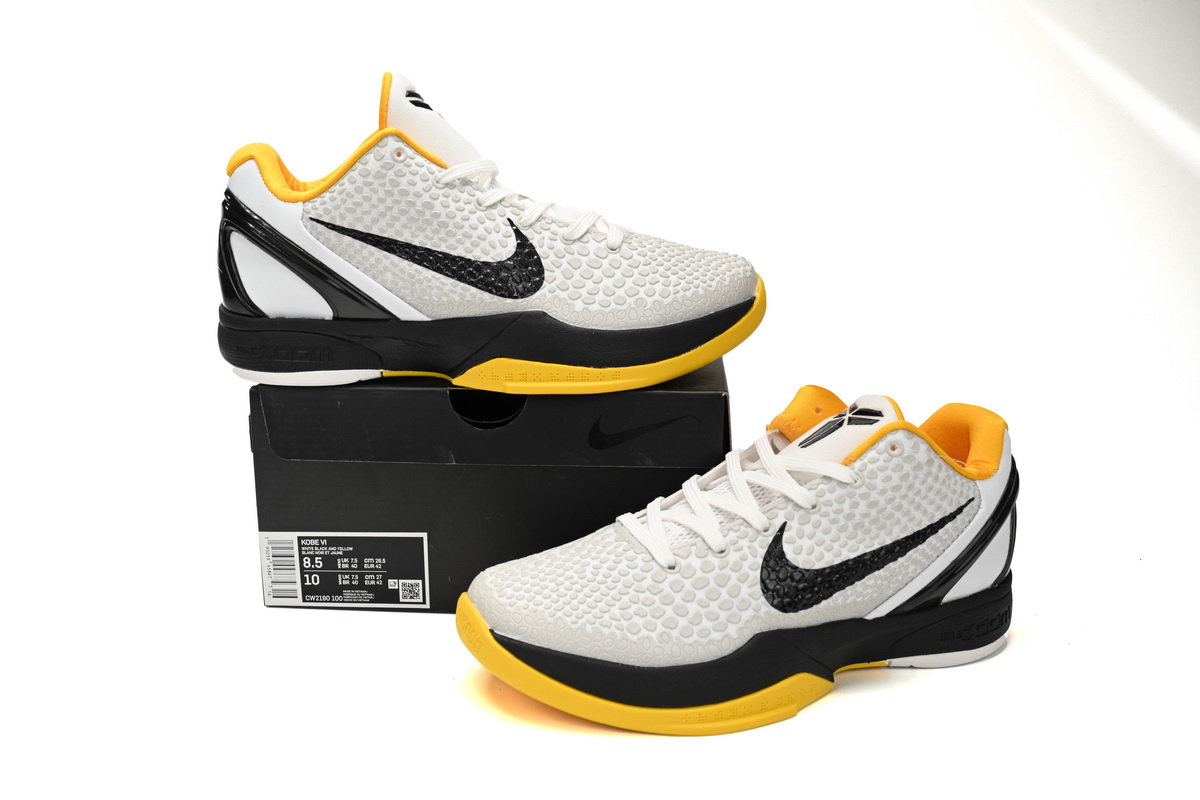 Pkgod Nike Kobe 6 Protro Playoff Pack White Del Sol