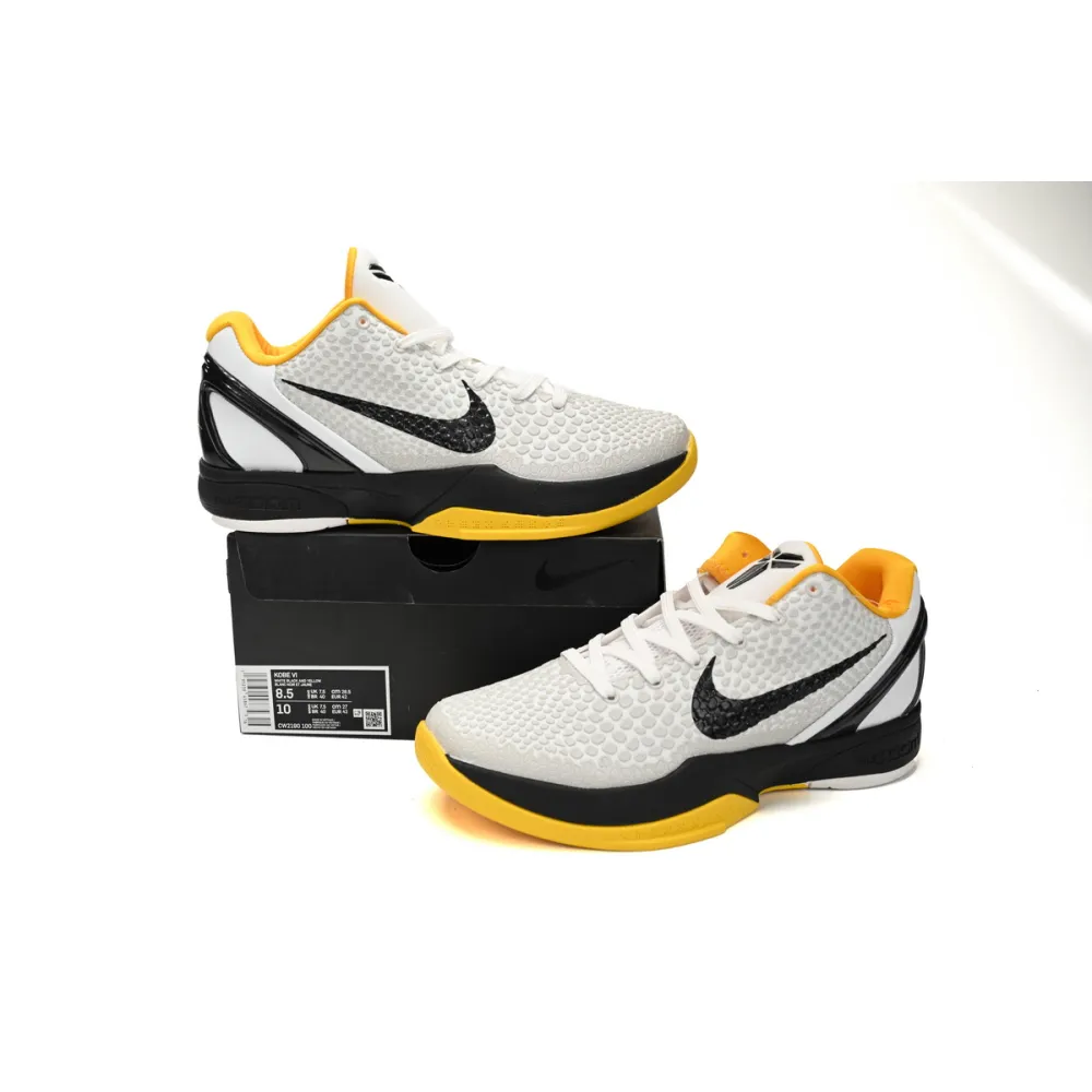 Pkgod Nike Kobe 6 Protro Playoff Pack White Del Sol