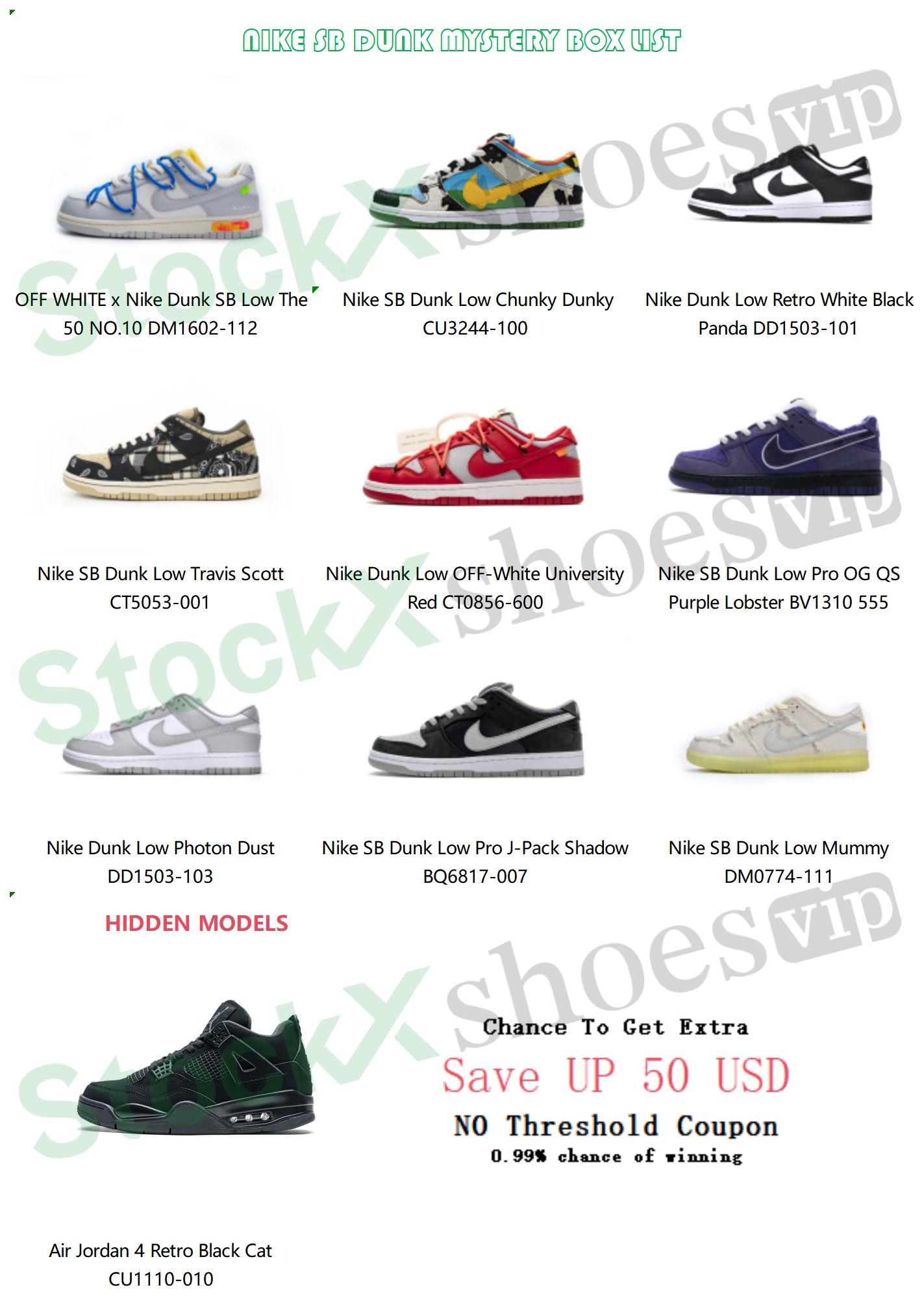 Pkgod Dunk Low Mystery Box - One Pair Random