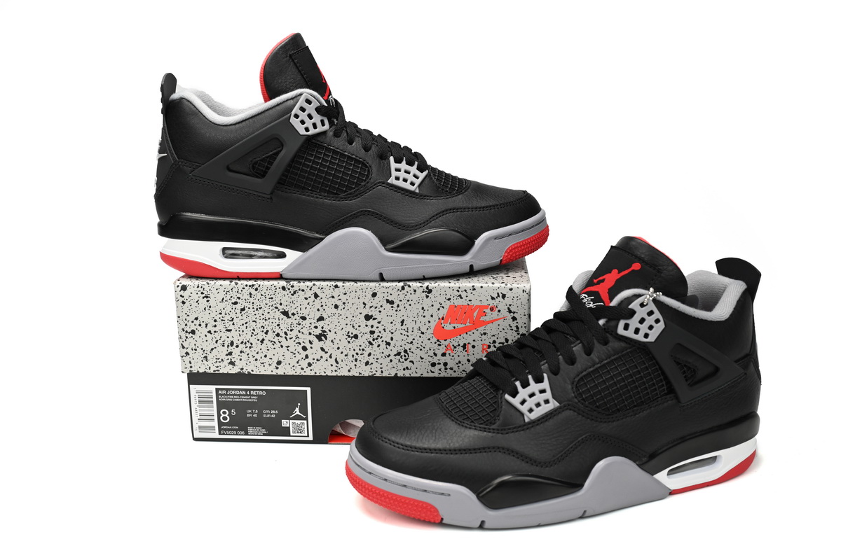 Pkgod Air Jordan 4 Retro Bred Reimagined  