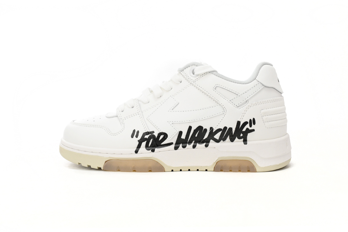 Pkgod OFF-WHITE Out Of Office OOO Low Tops For Walking White Black