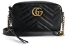 Top Quality Gucci GG Marmont Camera Bag Matelasse Mini Black