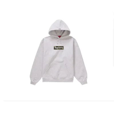 Top Quality Supreme Box Logo Hooded Sweatshirt  Ash Grey(out of stock) 01