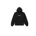 Top Quality Supr Box Logo Hooded Sweatshirt Black