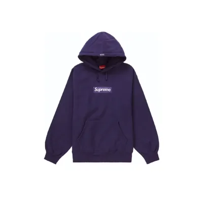 Top Quality Supreme Box Logo Hooded Sweatshirt Dark Purple（out of stock） 01