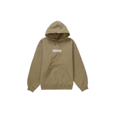 Top Quality Supreme Box Logo Hooded Sweatshirt Dark Sand(out of stock) 01