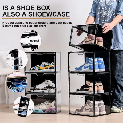 Shoecase _ Acrylic Plastic Shoe Boxes (1Pcs)   01