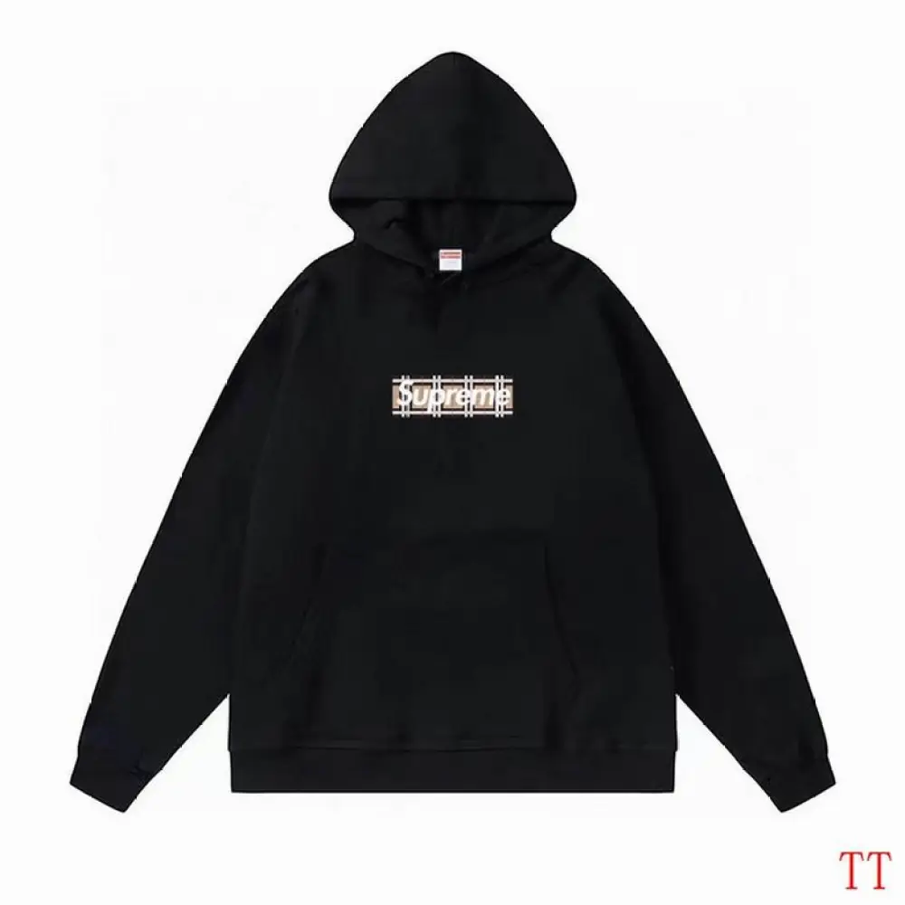 Top Quality Supreme Box Logo Hooded Sweatshirt Black ttl01