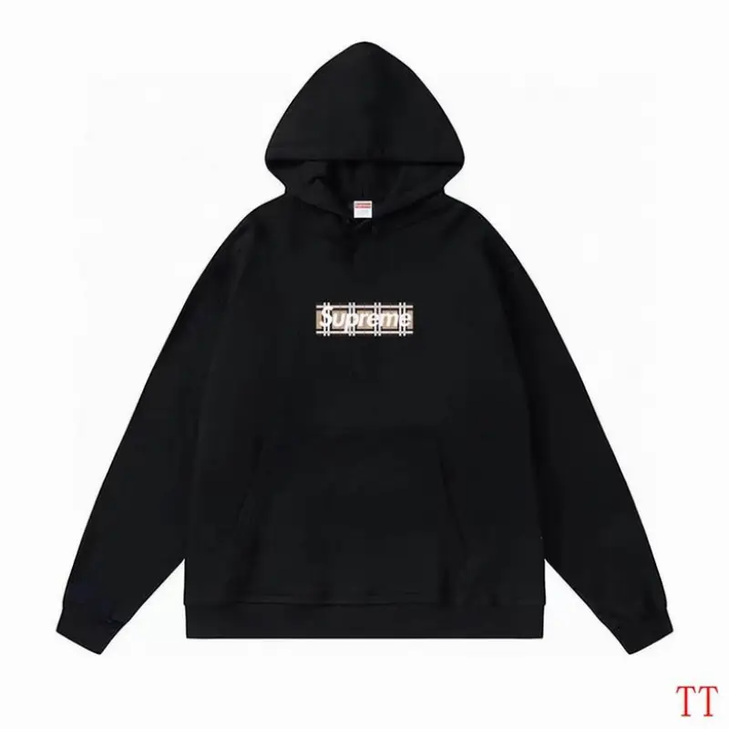 Top Quality Supreme Box Logo Hooded Sweatshirt Black ttl01