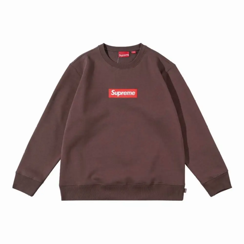Top Quality Supreme Box Logo  Sweatshirt Brown 2d325