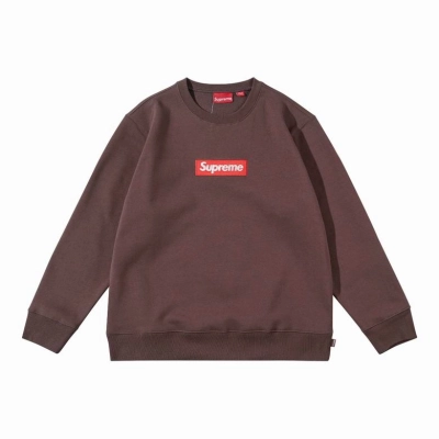 Top Quality Supr Box Logo  Sweatshirt Brown 2d325 01