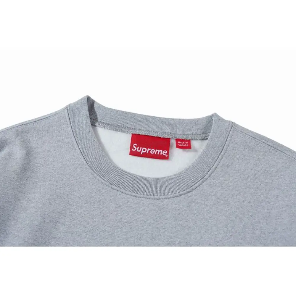 Top Quality Supreme Box Logo  Sweatshirt Grey 2d325